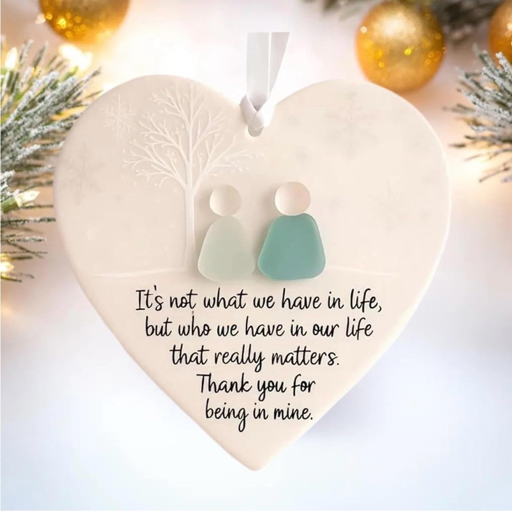 Heart-Shaped Sea Glass Friendship Decor